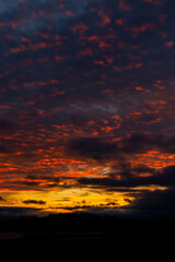 Fototapeta premium red sunset sky