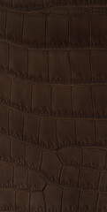 dark brown crocodile leather texture