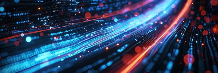 Naklejka premium big data concept design with glowing data for background