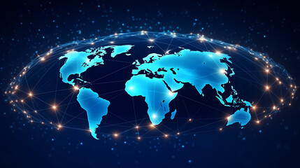 Fototapeta premium Abstract background of future network technology and network connections