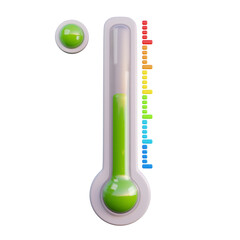 thermometer moderate temperature 3d illustration