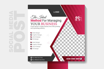 A highly Corporate Social Media post design template suitable for advertising your business to increase your customer. Besides that, you can use it all Corporate related business.