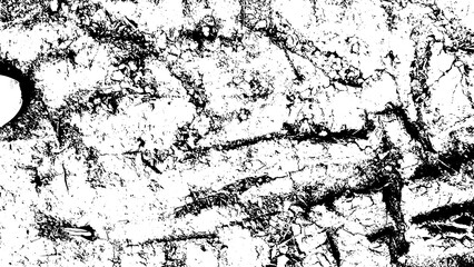 Rustic grunge texture with grain and stains. Abstract noise background. PNG graphic illustration with transparent background.