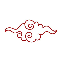 Hand drawn Japanese oriental cloud
