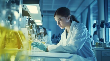 Medical technicians working in laboratoryscience and health