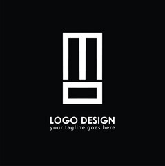 MO OM Logo Design, Creative Minimal Letter OM MO Monogram