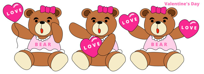 bear beautiful valentine's day, festival of love