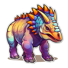 Fototapeta premium A Triceratops Sticker