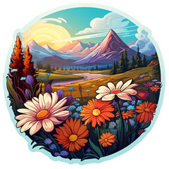 A Wildflower Meadow Sticker