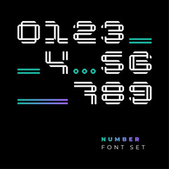 Minimal font creative modern alphabet. Typography minimalist style set. Vector illustration
