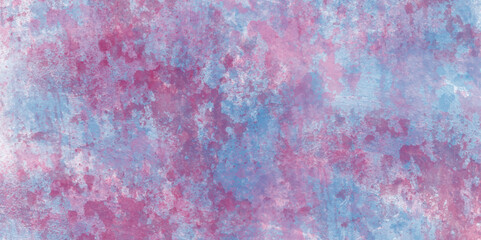 Abstract vintage rough texture grunge dark wall fragment with attritions and cracks background. ceramic plate close-up in blue-red. Сraked weathered cement wall texture Grungy rusted metal surface