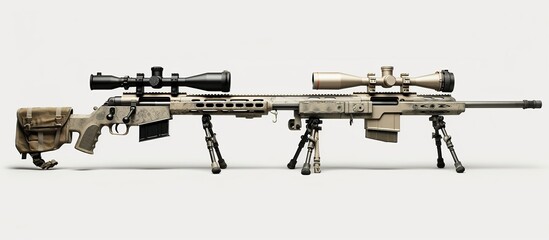 Assault rifle isolated. white background