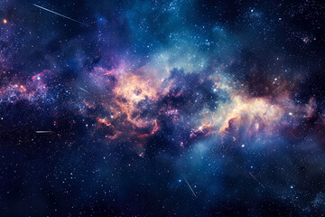 celestial panorama of stars and galaxies stretching out into infinity - Powered by Adobe