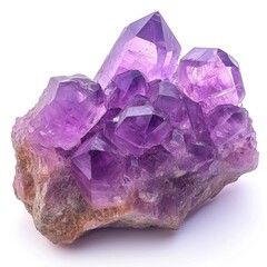 Amethyst gemstone on white background