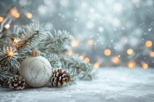 Сhristmas background in soft colors. AI
