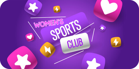 A poster for a sports club. Sports events. A banner for advertising and information.