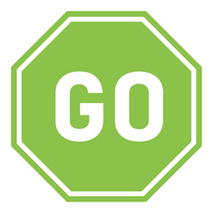 Go Sign On Transparent Background, PNG
