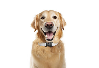Blank white collar wearing on dog mockup, generated with ai - obrazy, fototapety, plakaty
