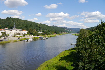 Fototapeta premium Elbe bei Bad Schandau