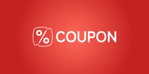 A poster for advertising discounts. Coupon and bonuses when purchasing an item or registering in the store.