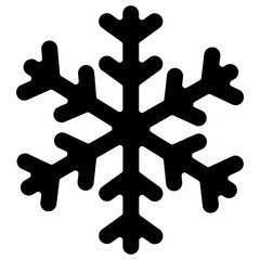 Fototapeta premium Snow flakes glyph and line vector illustration