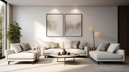 3d rendering of living room interior