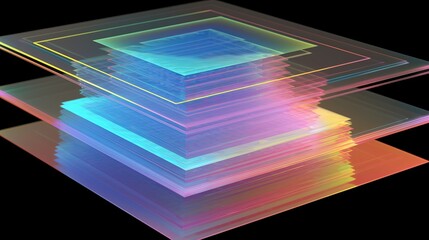 3d view of holographic layering