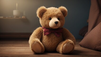 teddy bear on the sofa