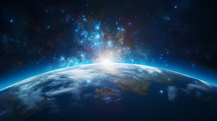 Fototapeta premium Admire our beautiful Earth from the vastness of space