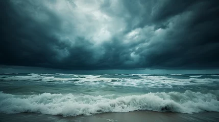Fototapeten A tropical storm approaching a coastal area. © Lisan