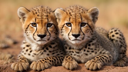 cheetah and cubs