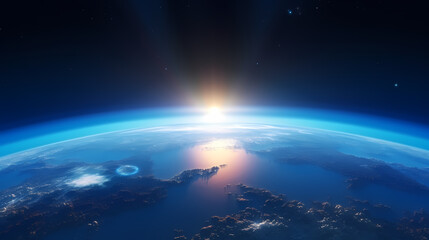 Fototapeta premium Admire our beautiful Earth from the vastness of space