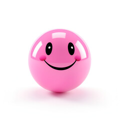 3d smiley pink emoticon 