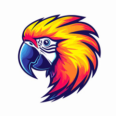 Esport vector logo parrot, icon, vector, sticker, head, sign, bird
