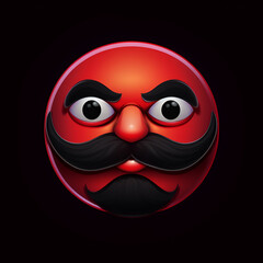 cartoon face red emoji