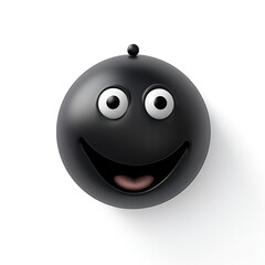 bowling ball illustration emoji black on white