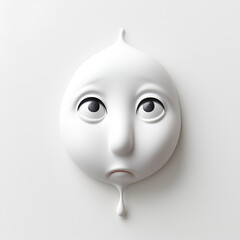3d rendered illustration of a face emoticon