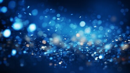 Obraz premium Beautiful blue particles bokeh wallpaper