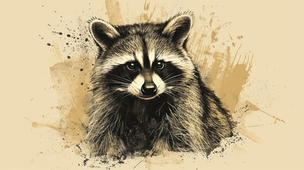  a raccoon is looking at the camera with a grungy look on it's face and it's eyes are brown and black and white.