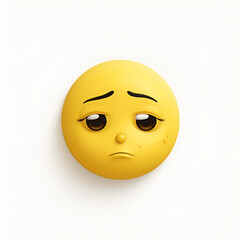 sad emoticon white background