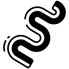 Ribbon candyr glyph and line vector illustration