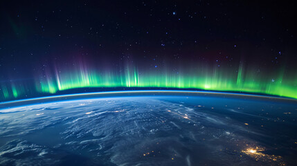 The aurora borealis from space.
