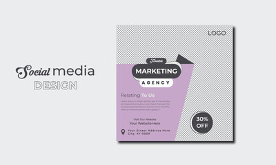 Social media design template