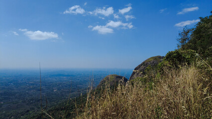 view from the top of mountain, western ghats mountain range, Kerala, India 