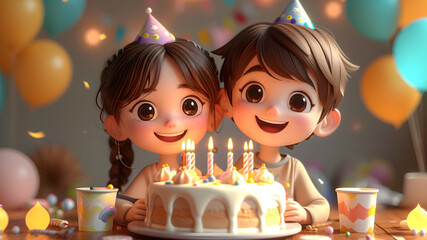 Christmas Merry Fairy Tale: Birthdays of Children's Happiness created by AI