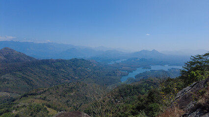 view from the top of mountain, western ghats mountain range, Kerala, India 