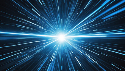 Blue Warp: An AI-Generated Exploration of Hyperspace and Light Speed