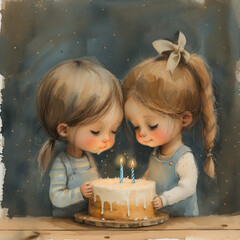 Christmas Merry Fairy Tale: Birthdays of Children's Happiness created by AI