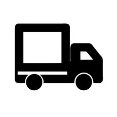 Icon simple delivery truck vector isolated on white
