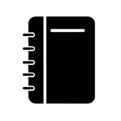 The notepad icon is simple isolated on white